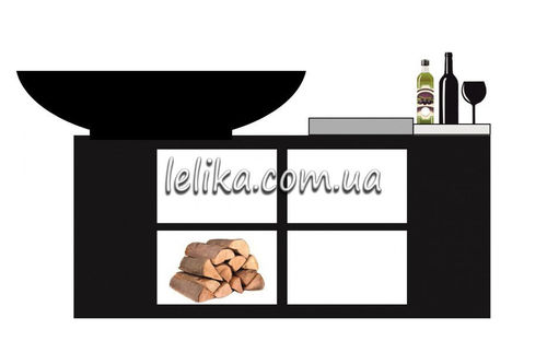 мангал з круглим жарочним диском