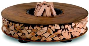  Кострище металеве з дровником 120 - 60 см