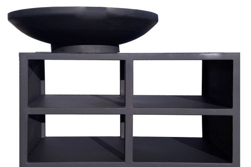 Гриль вогнище з круглим диском для жарки мяса, риби, овочів