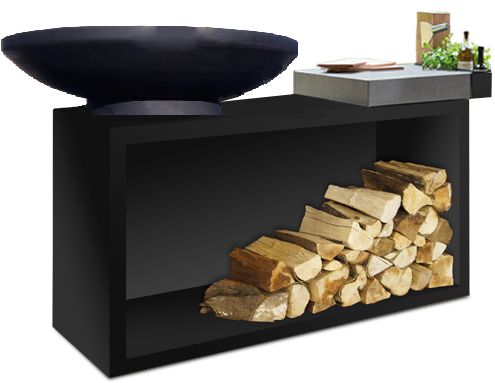 Вуличне гриль вогнище з круглим диском для жарки