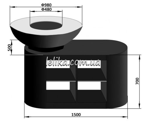 мангал з круглим жарочним диском